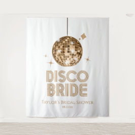 Gouden Disco Bal Disco Bruid Bruiloft Wandkleed