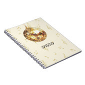 Gouden Disco Bal Glitter Notities Notitieboek (Rechterzijde)