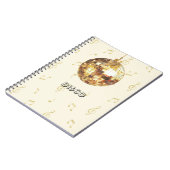 Gouden Disco Bal Glitter Notities Notitieboek (Linkerzijde)