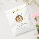 Gouden Disco Bal Laten we Disco Verjaardagsfeestje Bedankzakje (Gezegeld)