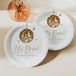 Gouden Disco Bal Laten we Disco Verjaardagsfeestje Papieren Bordje<br><div class="desc">Dit zijn Gold Disco Ball Let's Disco Verjaardagsfeestje Papieren Borden!</div>