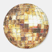 Gouden Disco Bal Magneet (Voorkant)