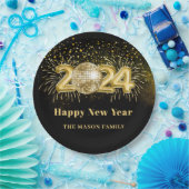 Gouden Disco Bal New Years Eve Party Papieren Bordje (Feest)