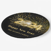 Gouden Disco Bal New Years Eve Party Papieren Bordje (Gekanteld)