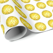 Gouden Disco Bal Patroon Wrapping Papier (Rol Hoek)