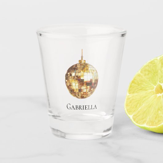 Gouden Disco Bal Shot Glas (Voorkant)