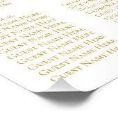 Gouden Disco Bal Trouwstoel Grafiek Perfect Poster (Hoek)