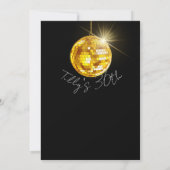 Gouden disco bal verjaardag moderne verrassingsfee kaart (Achterkant)