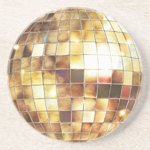 Gouden Disco Bal Zandsteen Onderzetter