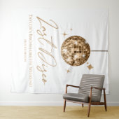 Gouden Disco Ball Laatste Disco Bachelorette Party Wandkleed (In Situ (horizontaal))