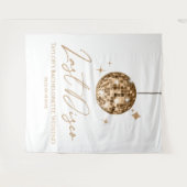 Gouden Disco Ball Laatste Disco Bachelorette Party Wandkleed (Voorkant (horizontaal))