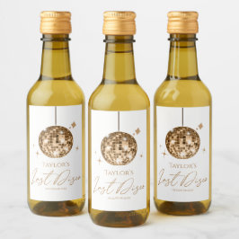 Gouden Disco Ball Laatste Disco Bachelorette Party Wijn Etiket