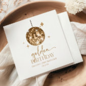 Gouden Discobal Gouden Verjaardagsfeest Servet