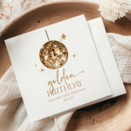 Gouden Discobal Gouden Verjaardagsfeest Servet