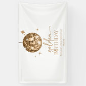 Gouden Discobal Gouden Verjaardagsfeest Spandoek (Verticaal)