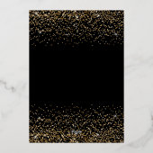 Gouden Discobal Let's Party Verjaardag Folie Uitnodiging (Achterkant)