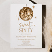 Gouden Discobal Sweet Sixty 60ste verjaardagsfeest Kaart