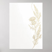 Gouden Distel Botanische Kunstprint Poster (Voorkant)