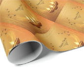 Gouden Diwali met Diya Cadeaupapier (Rol Hoek)