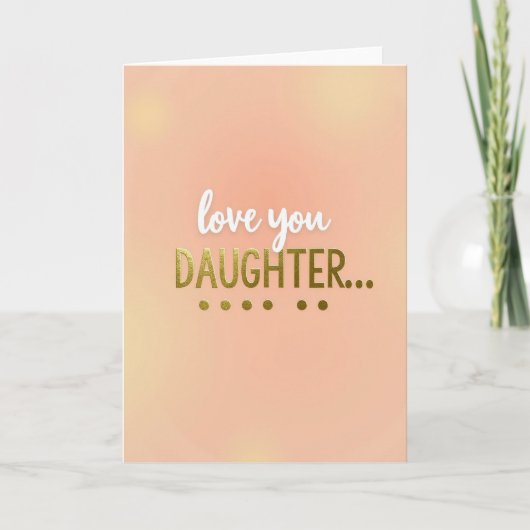 Gouden Dochter Liefde Kaart (Voorkant)
