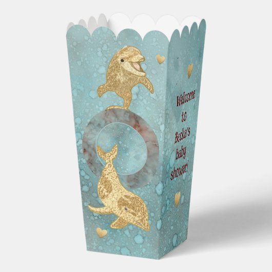 Gouden Dolfijn Douche Favorietendozen Bedankdoosjes (Achterkant)