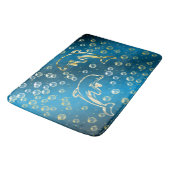 gouden dolfijnen met gouden druppels water badmat (Gekanteld)