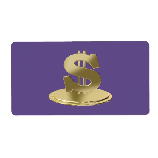 Gouden dollar etiket (Voorkant)