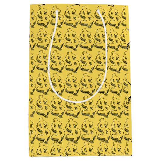 gouden dollar medium cadeauzakje (Voorkant)