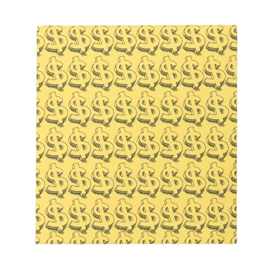 gouden dollar notitieblok (Voorkant)
