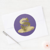 Gouden dollar ronde sticker (Envelop)