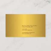 Gouden dollar symbool | Groot | Zwart Visitekaartje (Achterkant)