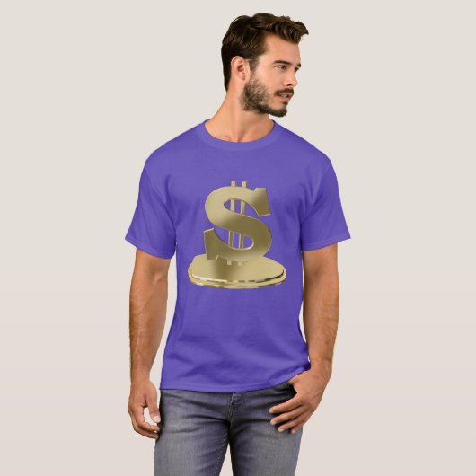 Gouden dollar t-shirt (Voorkant volledig)