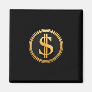 Gouden dollarsymbool D.o.g.e. 4 juli 1776 2025  Magneet