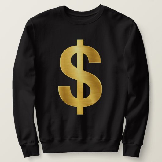 Gouden dollarsymbool – Luxe geld minimalistisch Trui (Design voorkant)