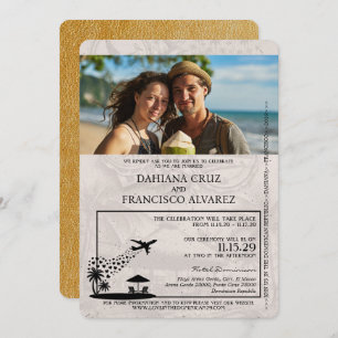 Gouden Dominicaanse Republiek Paspoort Huwelijk Kaart