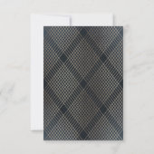 Gouden Donker Navy Elegantie Diamant Geo Deco Brui RSVP Kaartje (Achterkant)