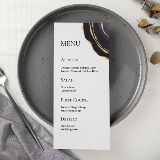 Gouden donkergrijze agaat menu