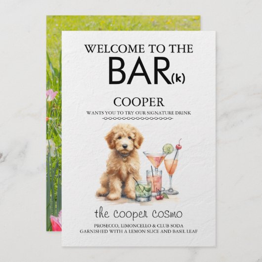 Gouden Doodle Bar Menu (Voorkant / Achterkant)