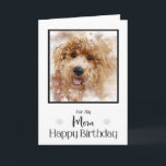 Gouden Doodle Cavapoo Gelukkige Verjaardag Mam Kaart<br><div class="desc">Dit mooie doodle gezicht zal je moeders verjaardag zoveel specialer maken.</div>