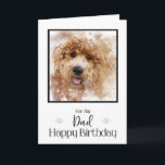 Gouden Doodle Cavapoo Gelukkige Verjaardag Papa Kaart<br><div class="desc">Dit mooie doodle gezicht zal je vaders verjaardag zoveel specialer maken.</div>