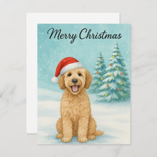 Gouden Doodle Feestdagenkaart (Voorkant / Achterkant)