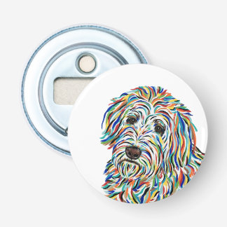 Gouden Doodle Flesopener Button Flesopener