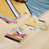 Gouden Doodle hond Legpuzzel (Zijkant)
