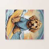 Gouden Doodle hond Legpuzzel (Horizontaal)
