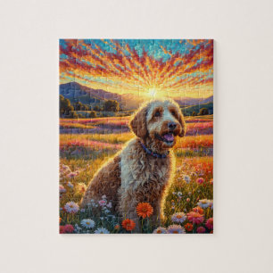 Gouden Doodle hond Legpuzzel