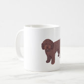 Gouden doodle hond Magie Koffiemok (Voorkant links)