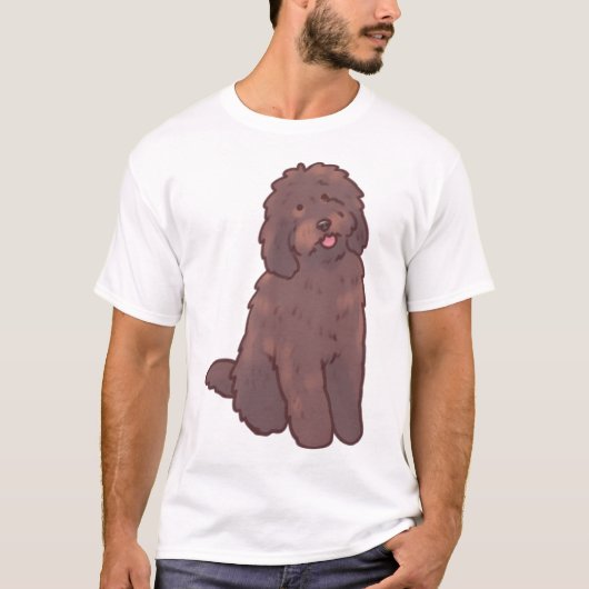 Gouden doodle hond Magie T-shirt (Voorkant)