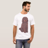 Gouden doodle hond Magie T-shirt (Voorkant volledig)