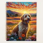 Gouden Doodle hond Planner (Voorkant)