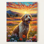 Gouden Doodle hond Planner (Achterkant)